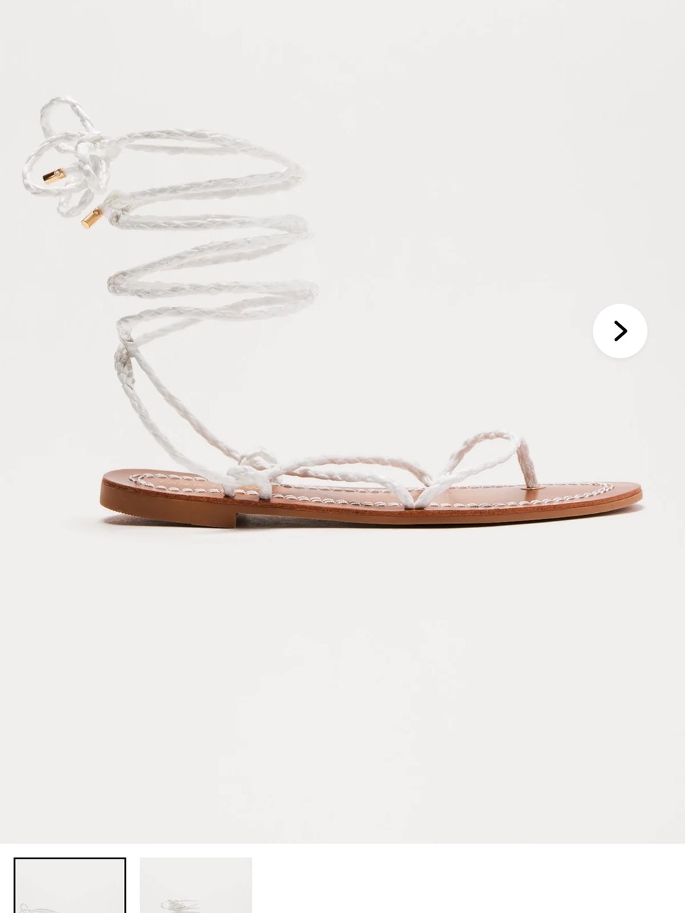 Fashion Nova White Braided Lace-Up Gladiator Sandals